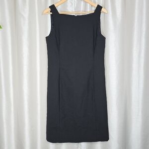Lauren Ralph Lauren Wool Blend Black Sleeveless Women's Dress Stretch Size 10